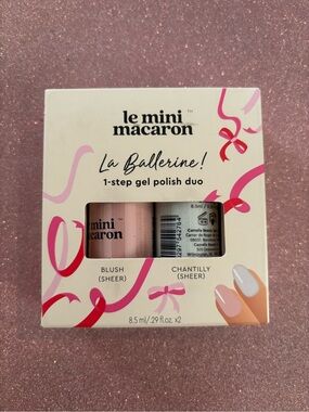 le mini macaron La Ballerine! 1-Step Gel Polish Duo - Blush & Chantilly (Sheer)
